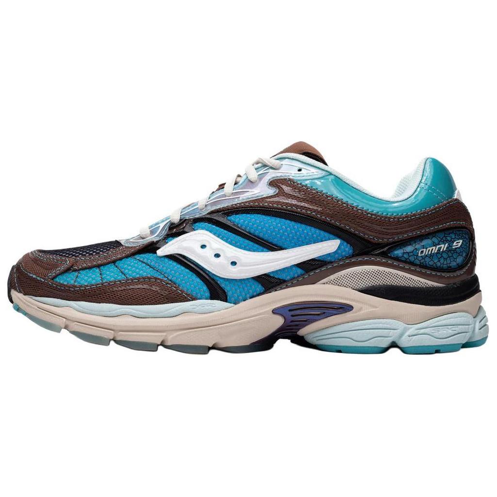 Footpatrol X Saucony ProGrid Omni 9 Blue Brown Men Sneakers S70923-1
