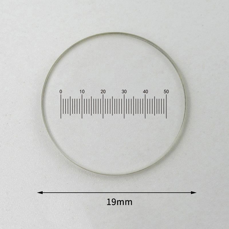 Micrómetro Ocular Diámetro 19Mm Vidrio Óptico Regla Cruzada Retículo Para Microscopio Biológico 23.2Mm Ocular Div 1 0.1 0.05 0.2 Mm