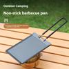 Kleine Camping-Bratpfanne Outdoor Mini Tragbare Grillpfanne BBQ Backschale Pfanne Reise Wandern Picknick Camping Kochgeschirr Grillwerkzeug
