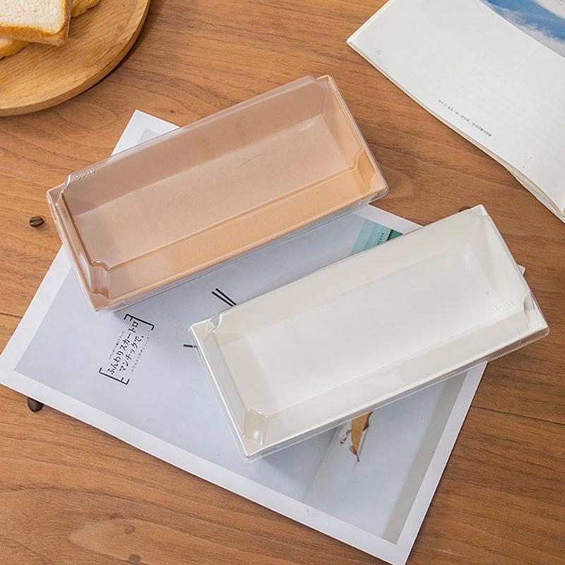 10Pcs Cake Dessert Donut Decoration Box Kraft Paper Cookie Bakery Food Sandwich Packing Box Wedding Birthday Party Supplies