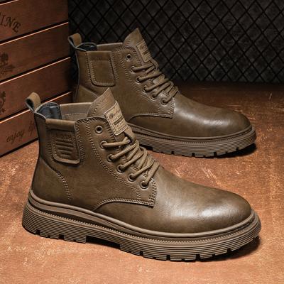 Męskie buty zimowe nowe buty Martin high-top męskie brytyjskie low-top casualowe skórzane buty brytyjsko-amerykańskie retro buty robocze