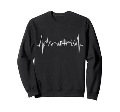 Copenhagen Skyline Heartbeat Denmark I Love Copenhagen Sweatshirt