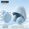 Foldable Design U-Shaped Neck Pillow Slow Rebound Hooded Neckrest Pad  Long Flights