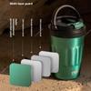 Tyeso 500ml Vintage Stainless Steel Vacuum Insulated Coffee Cup Portable Travel Thermos Mug with Handle Design for Daily Use