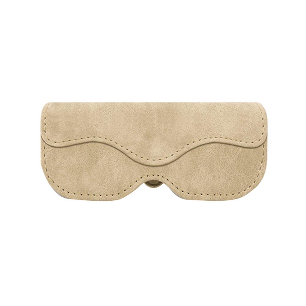 Suede Leather Car Eyeglass Case Automatic Closing Magnetic Car Sunglasses Box Multi-functional Non-slip