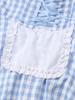 Women's French Maid Apron Cosplay Costume Lace Ruffle Tulle Plaid Fancy Dress