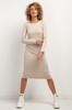 Simple sweatshirt dress T377 light beige