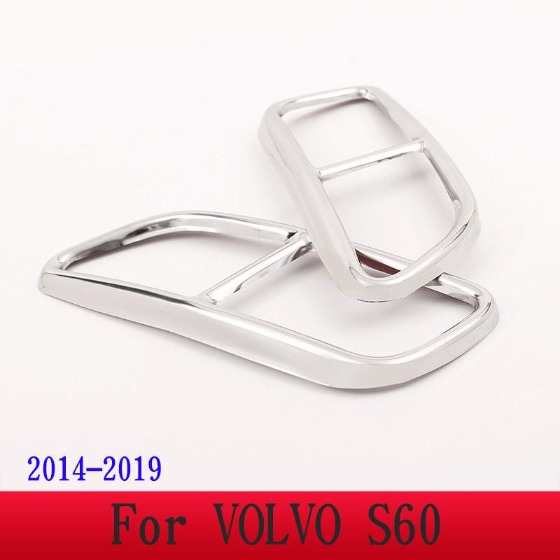 

For Volvo XC60 S60 XC90 S90 V90 Stainless Steel Car Exhaust Muffler Decorative Cover Exhaust pipe Cover Stickers Car Accessories