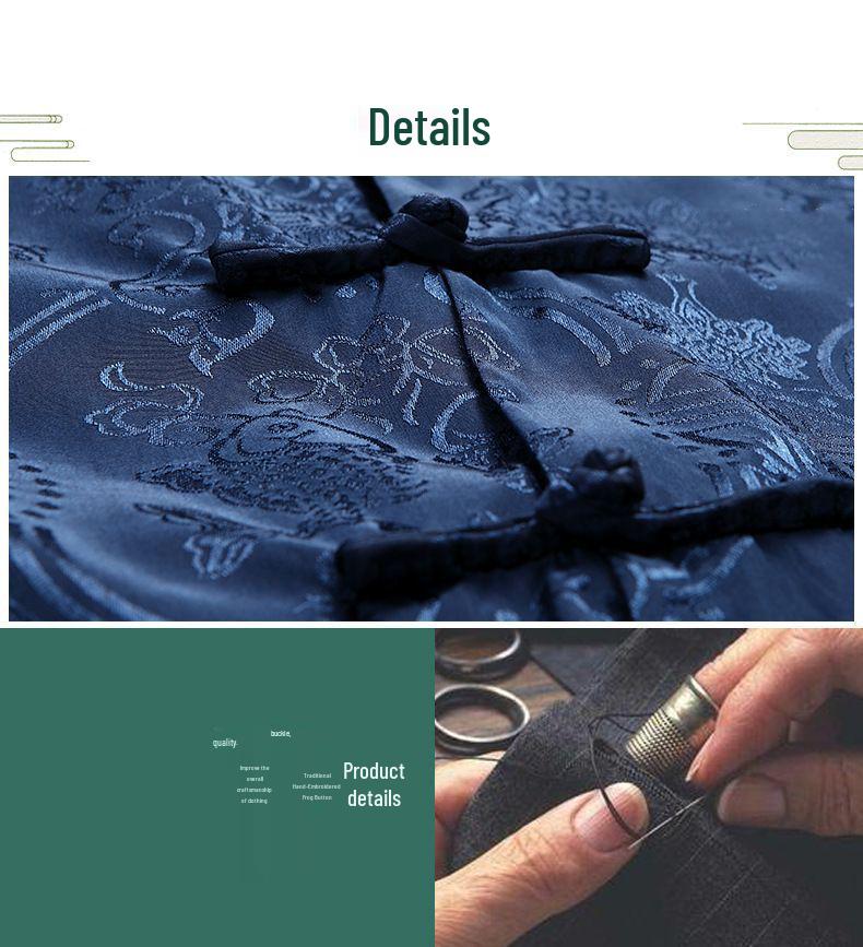 Double-Sided Tang Suit Jacket for Men: Long Sleeve, Chinese Style, Ideal for Middle-Aged & Elderly - Perfect for Spring & Autumn.