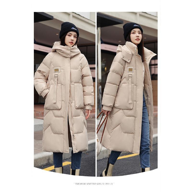 Women's Winter Plus Size Cotton Clothes Medium Long Knee Length Loose Cotton Jacket
