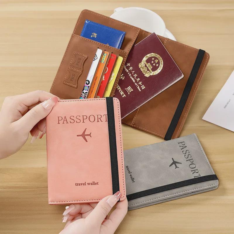 Cross-Border PU Leather RFID Travel Wallet & Passport Holder