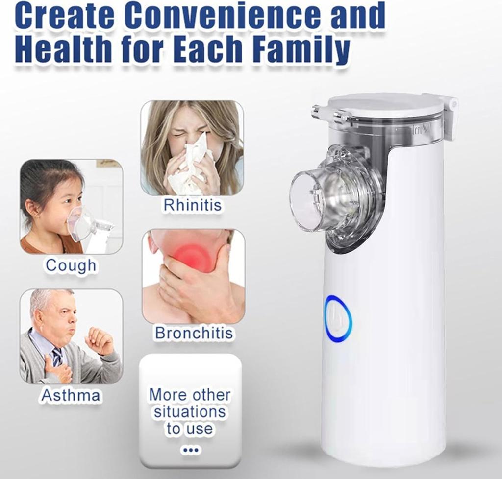 Inhalers, Portable Nebulizers, Children's and Adult Inhalers, Ultra-light and Ultra-quiet, Suitable for Both Outdoor and Home Use