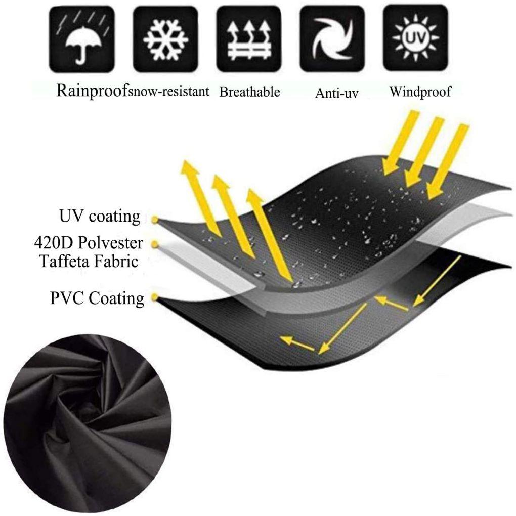 Chair Cover Waterproof Buckle Outdoor Seat Cover Foldable Oxford Cloth Patio Lounge