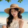 2026 new summer sun hat big brim straw hat women's seaside beach sun protection woven hat