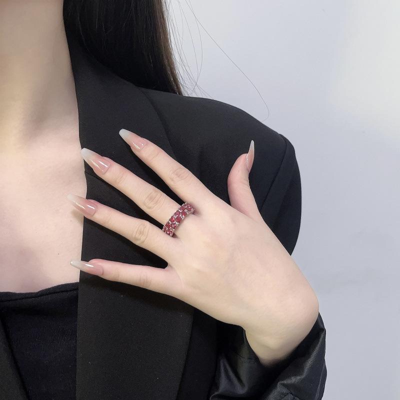 

Ringol Женский набор колец с матовым цирконом в форме сердца, посеребренный, роскошная бижутерия No. 10