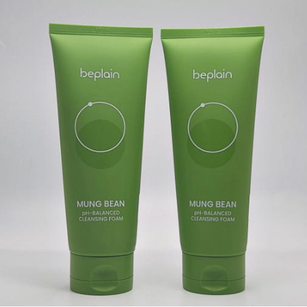 BEPLAIN Mung Bean Low‑pH Cleansing Foam – 160ml × 2 (Gentle Double Cleansing Foam)