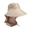 Women Summer Sun Hat Solid Color Fisherman Cap Ladies Visors High Quality Anti-UV Wide Brim Neck Protection Sunshade Hats