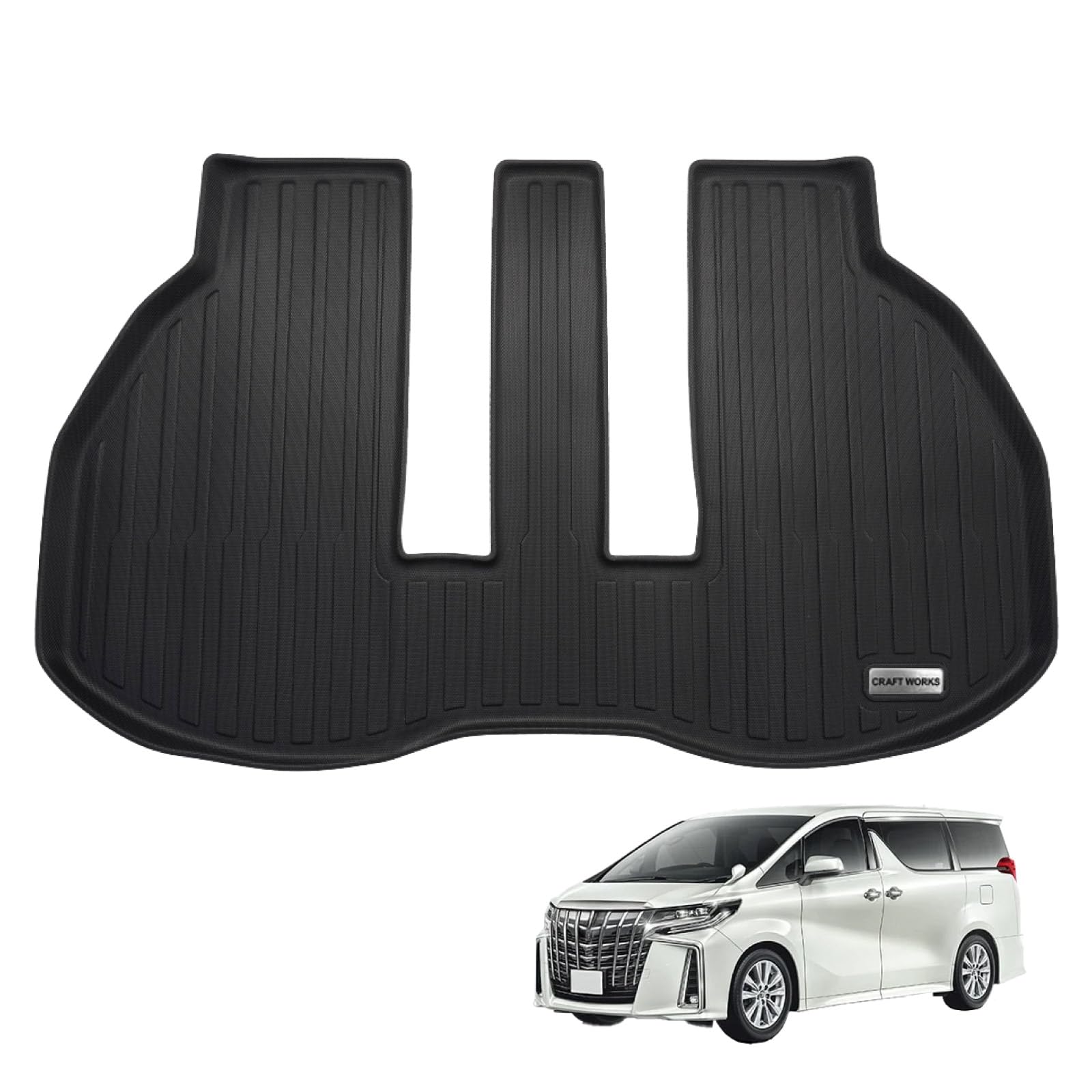 

Mechanic CRAFT WORKS 3D Trunk Luggage Mat for Toyota Waterproof Rubber Luggage Tray Interior Compatible with and AYH30W Custom Accessories [Automotive