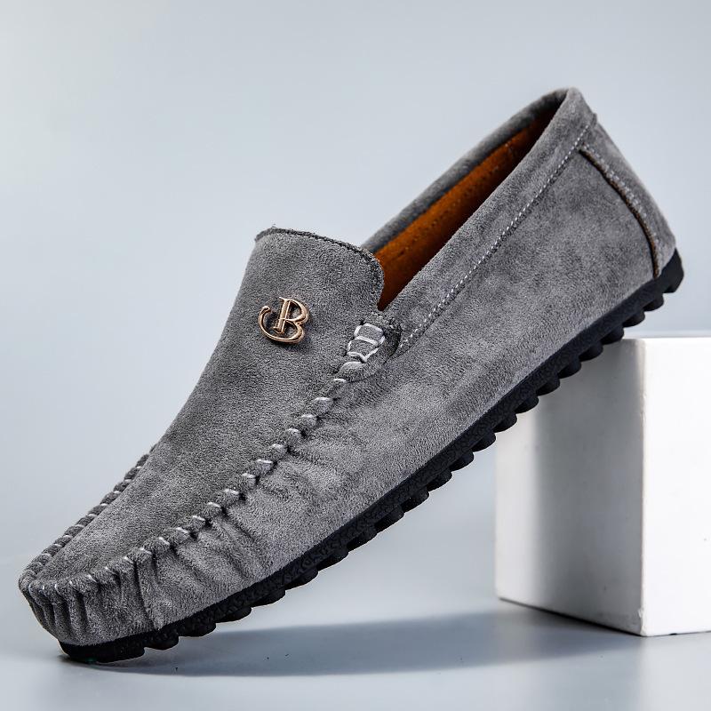 Men's Plus Size Rose Bean Soft Leather Casual Shoes - Red Pointed Toe Summer Trend