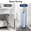 Toilet paper holder stand (with reserve function), freestanding spare roll storage holder, stainless steel, modern design.