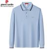 Men's Solid Long Sleeve Polo T-Shirt