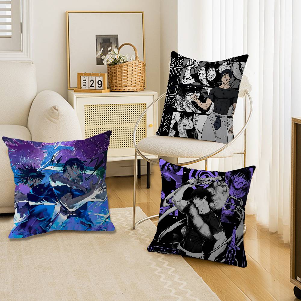 Fushiguro Megumi Pillow Anime Pillow Sofa Bed Head Pillow Cover Cushion Cover 45X45 Cm Fashion