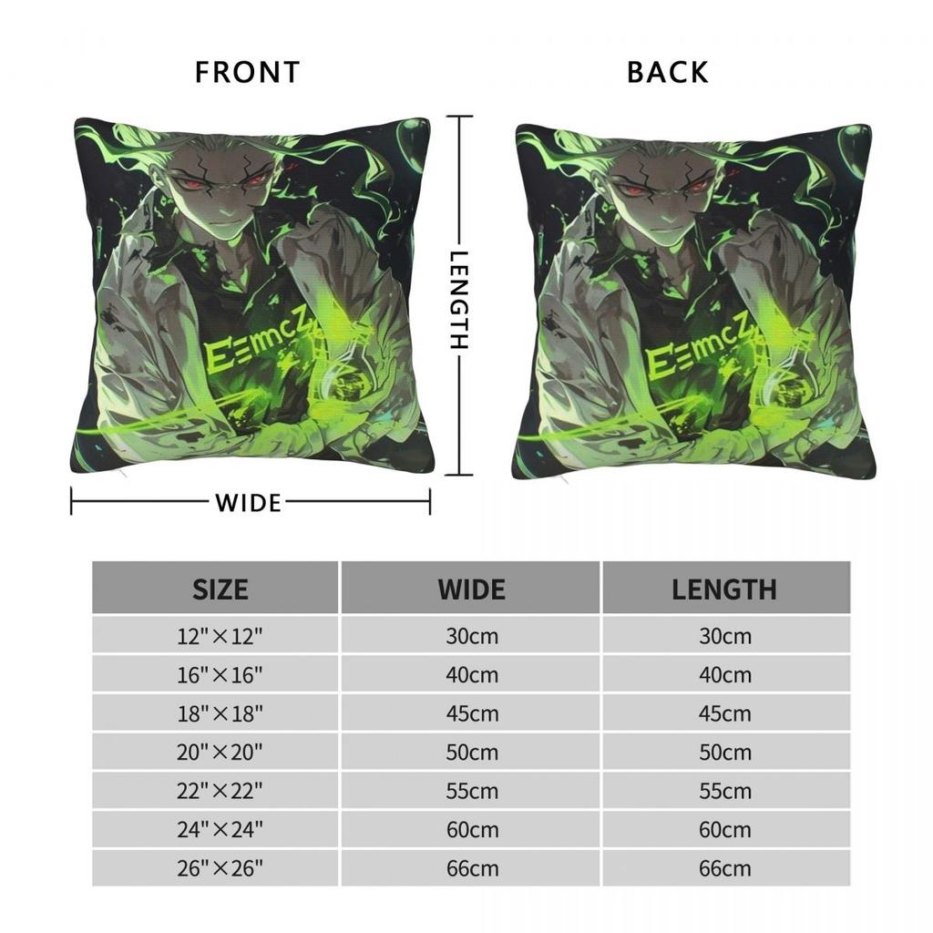 Ishigami Senku Dr Stone Apan Anime Square Pillowcase Cushion Cover Pillow Case Throw Pillow Cover for Home Sofa Living Room