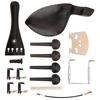 44 Violin Parts Tailpiece Ebony Tuning Pegs Chinrest Endpin Tuners Bridge Soundpost Kit
