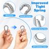 50Pcs Carabiner Clip Mini Metal Carabiner Clip 304 Stainless Steel Spring Snap Carabiner M5 Quick Link Lock Ring Buckle Keychain