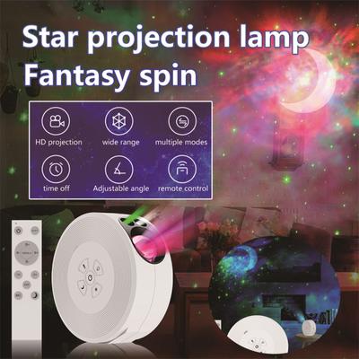 Sternenprojektor LED Mond Vollhimmel Galaxie Buntes Atmosphärenlicht USB Nachtlicht mit Fernbedienung