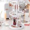 Earring Display 2 layers Earring Storage Rack 360 Degree Rotating Display Rack Rotating Jewelry Display Rack Home Organization