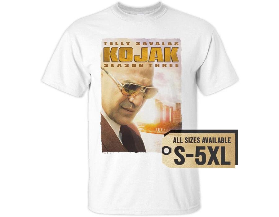 

KOJAK TV Series 1973 V15 T SHIRT Tee Natural cotton White Retro Sizes S to 5XL 3XL