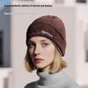 Windproof Velvet-Lined Winter Knitted Beanie with Ear Protection