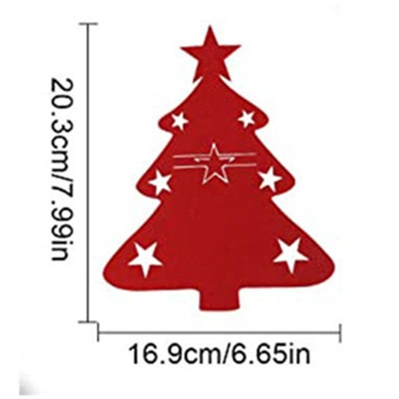 Tableware Mat Decor Felt Dining Kitchen Christmas Knife Fork Party