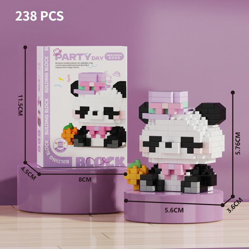 Velká velká panda květina ovoce Lai Menglan panenka Puzzle sestavení stavebnice dárková hračka