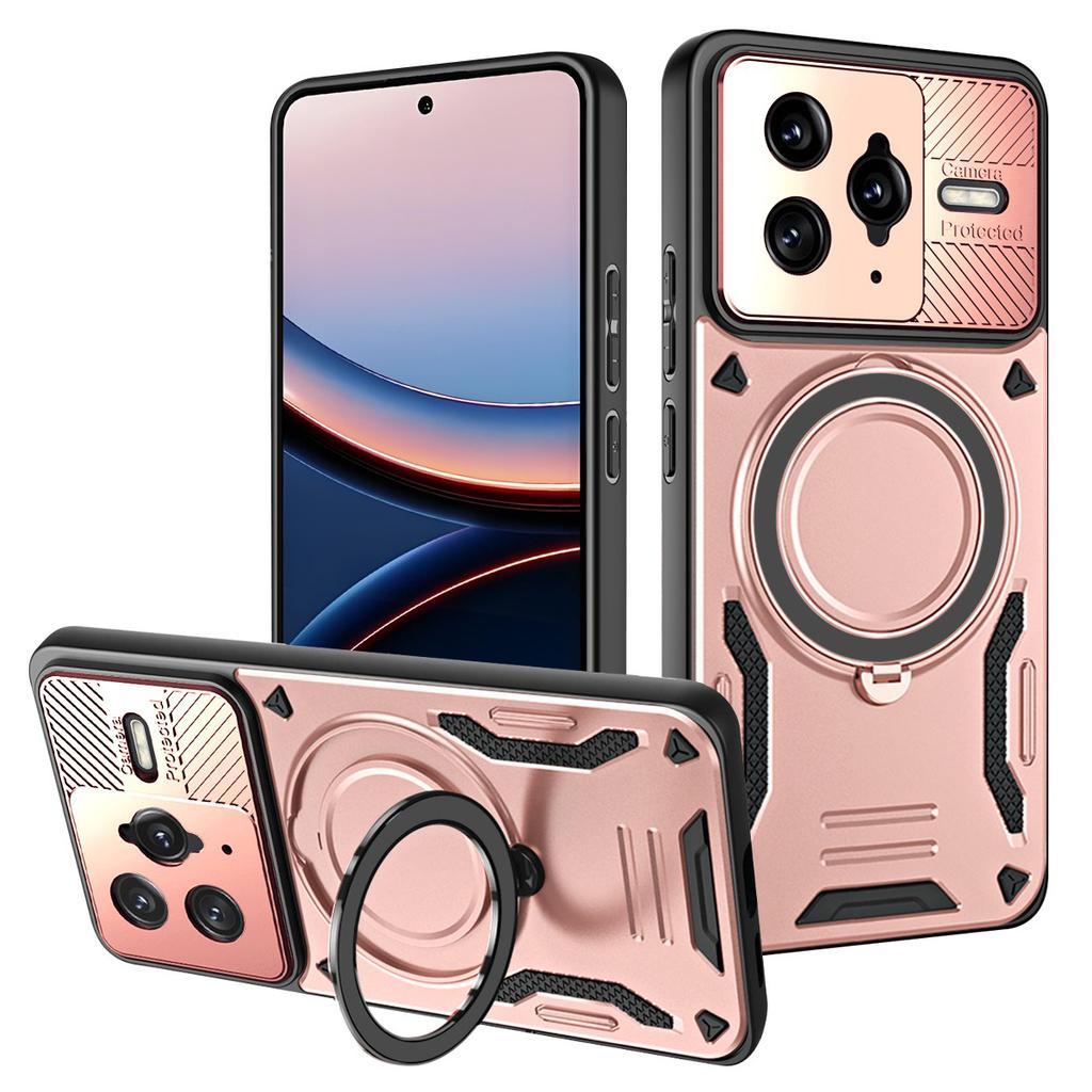 Phone Case for Xiaomi Poco F7 Ultra 5G/Redmi K80 Pro 5G Magnetic Case Shockproof TPU + PC Phone Back Cover with Kickstand