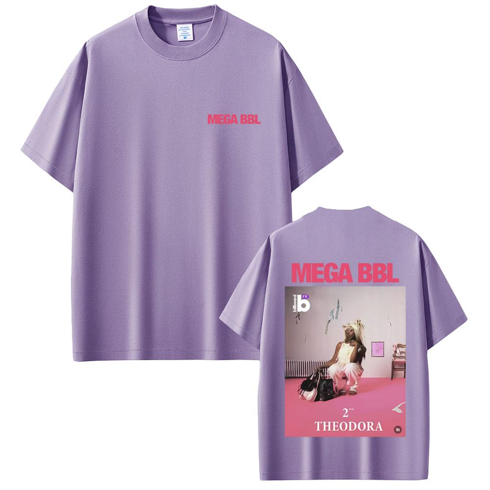 Rapper Theodora Mega Bbl Album Graphic Tshirt Men Women Hip Hop Fashion Pop Music T Shirts Unisex Casual Vintage Cotton Tshirt