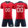 Custom Soccer Jersey Set Short Sleeve Shirt and Shorts Personalized Team Uniform Breathable Quick Dry Athletic Sportswear for Men and Youth