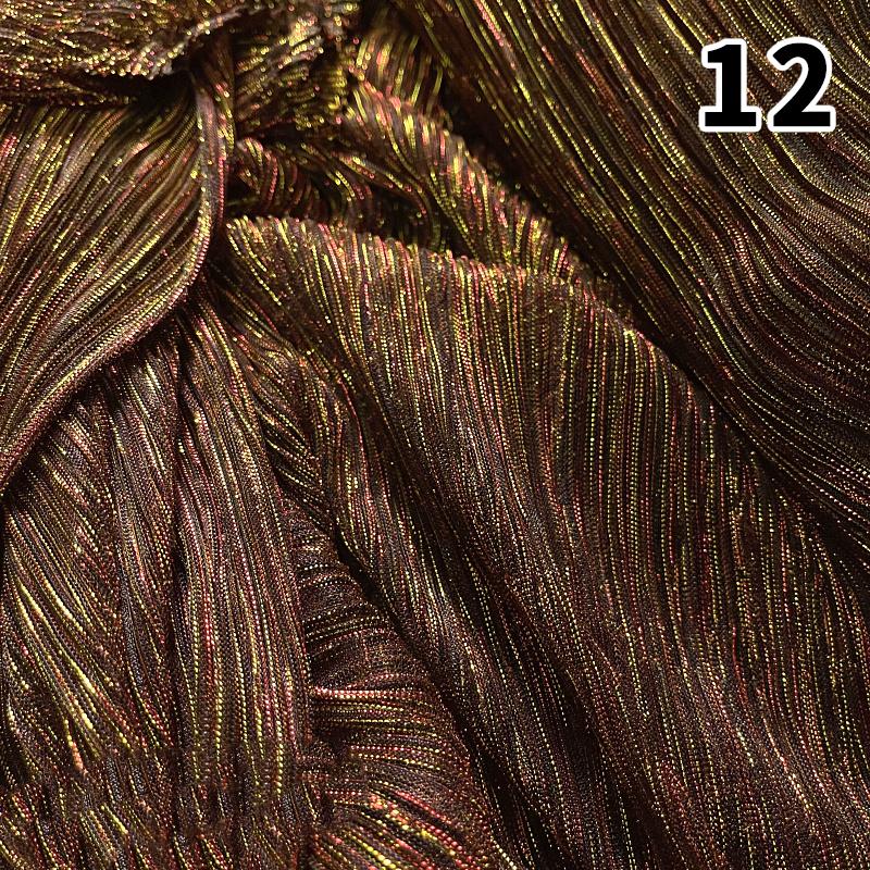 

Gradient Color Mesh Fabric Metallic Bright Silk Shiny Mesh Crepe Fabric Wrinkled Clothing Fashion Dress DIY Sewing Material 1m-after straighten