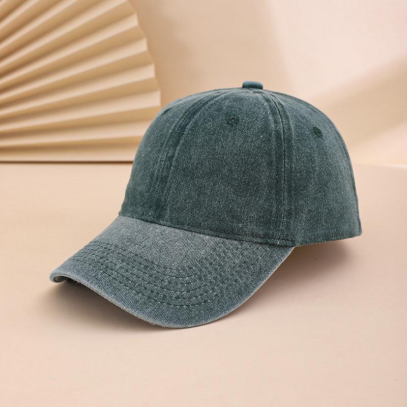 Cross-border Solid Color Glossy Washed Cotton Baseball Cap, Soft Top Adjustable Baseball Cap, Couple Style Fashionable Matching