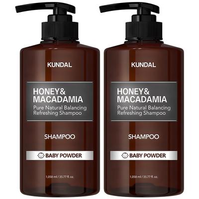 Szampon naturalny Honey & Macadamia Baby Powder Scent, 1,058 l, 2 szt.