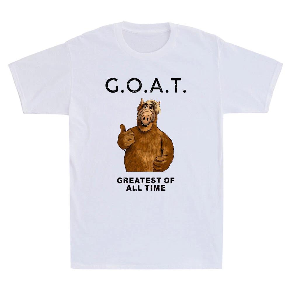 Alf Goat Funny Alf Cartoon Graphic Humours Quote Joke Gift Vintage Men s T-Shirt S