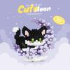 Mini Cute Pet Building Block Model Doll Cat Dog Particle Building Block Toy Surprise Gift for Children's Family and Friends