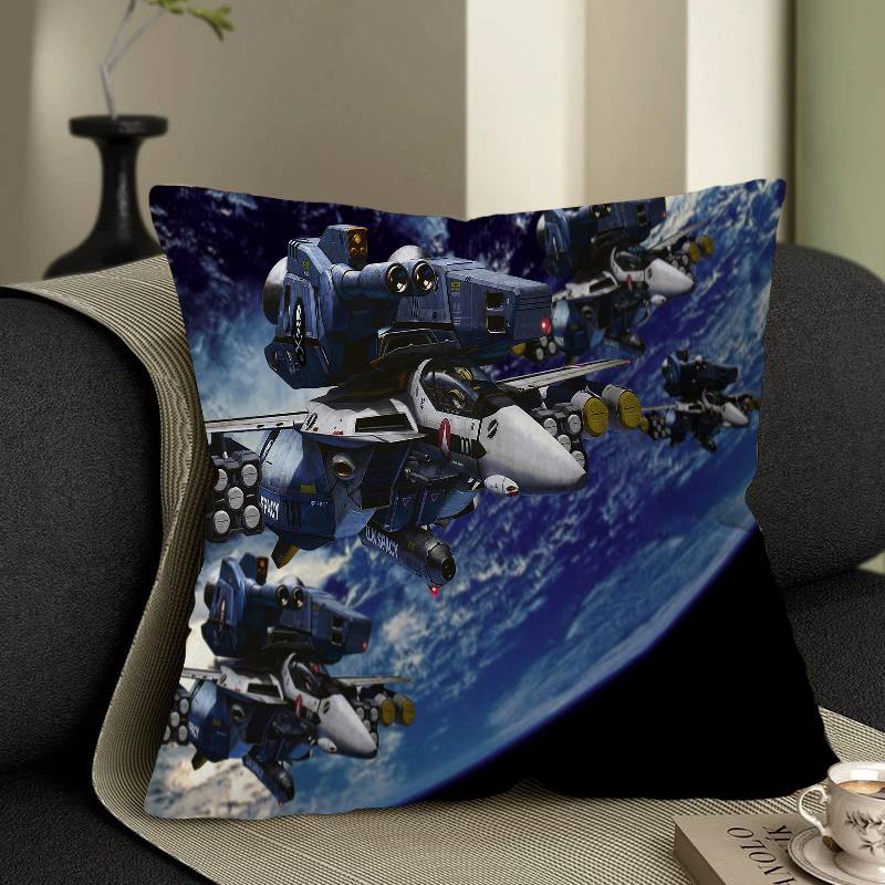 

Cartoon R-Robotech Cushion Cover Polyester Sofa Cushions Decorative Throw Pillows Home Decoration Pillowcover 12x12Inch