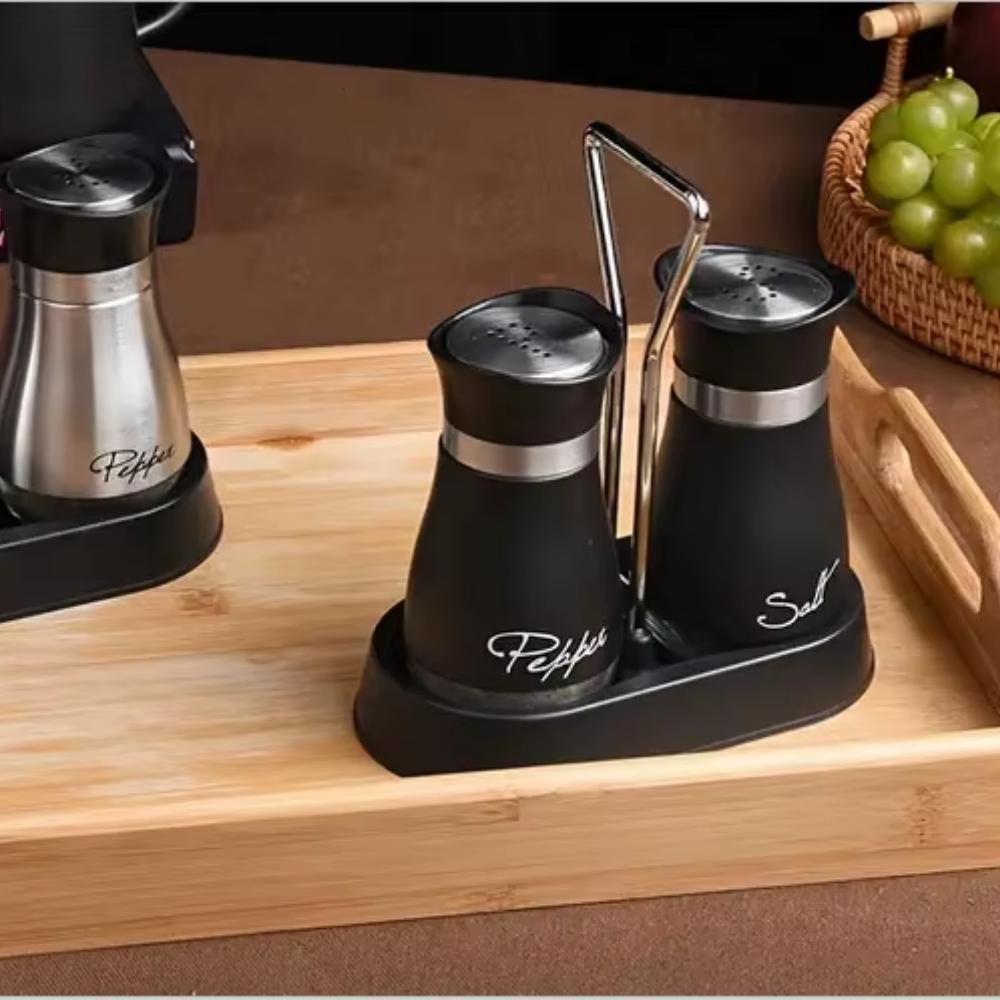 2-piece Glass Spice Jar Set, Used for Storing Pepper, Salt and Other Spices - Highly Suitable for Kitchen Seasoning and Storage