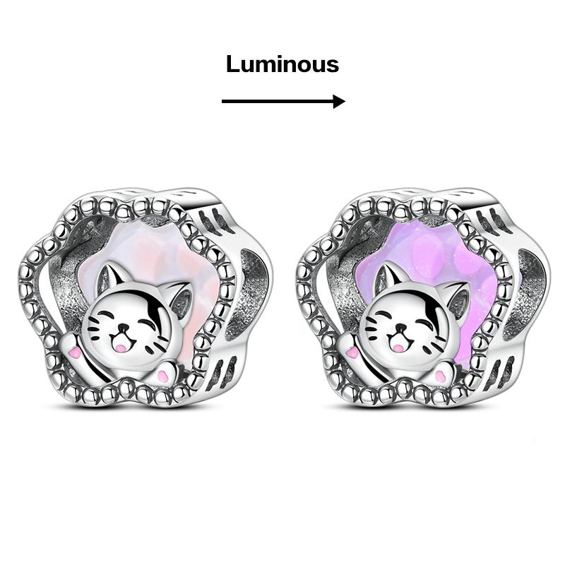 Lnlaid With Zircon Crown Charm Beads Copper Pink Robot Poodle Dangle For Original Braceletccharms Pendant Jewelry