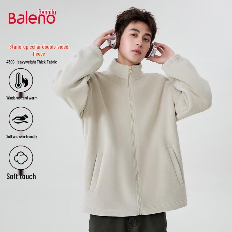 

Baleno Men s Casual Stand-Collar Fleece Jacket 3XL