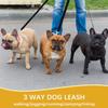 Triple Dog Leash with No-Tangle Design, Adjustable 21.6-31.4 inches, 360° Rotating, Multi-Dog Walker
