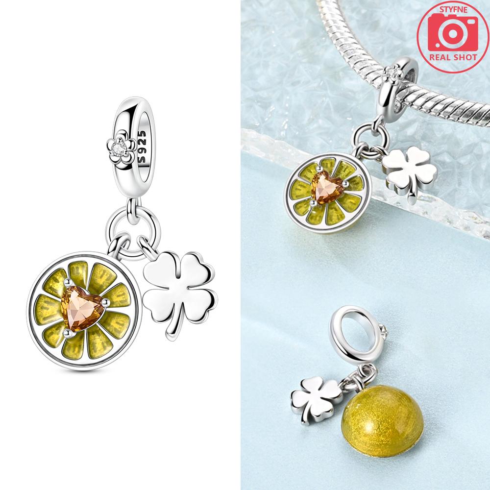 Green Kiwi Strawberry Original Copper Pendant Fruit Series Watermelon Beads Fit Bracelet Women Diy Valentine'S Gift Jewelry