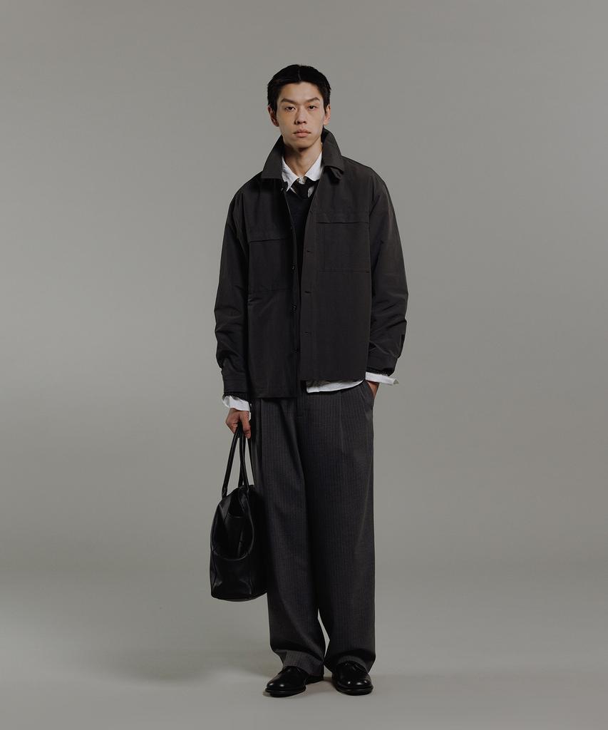 BLANKROOM V-Collar Knit_Natural Khaki